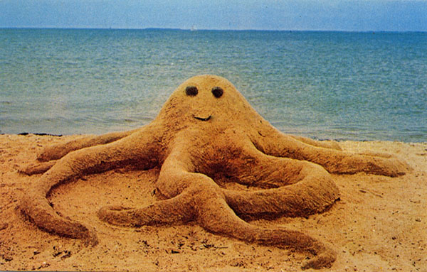 "Oscar the Friendly Octopus" Grand Prize Winner, ’77 Nantucket Sandcastle Contest